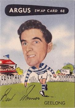 1954 Argus Football Swap Cards #68 Bert Worner Front